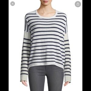 ATM Anthony Thomas Melillo Block-Striped Cashmere Crewneck Sweater​​​​​​​​​